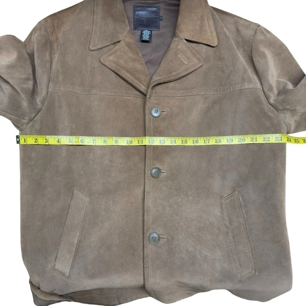 J Crew Vintage Heavy Duty Suede Leather Hunting Brown Jacket Thinsulate Large